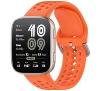 Yikamosi Compatibile con Amazfit Bip Max Cinturino per Donne e Uomini,22MM Sgancio Rapido Silicone Chiusura in acciaio inossidabile Cinturino di Ricambio per Bip Max SmartWatch,Arancione