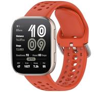 Yikamosi Compatibile con Amazfit Bip Max Cinturino per Donne e Uomini,22MM Sgancio Rapido Silicone Chiusura in acciaio inossidabile Cinturino di Ricambio per Bip Max SmartWatch,Rosso