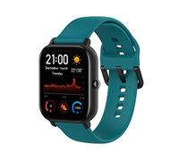 Yikamosi Compatibile con Amazfit GTS 4 Mini Cinturino,20MM Sgancio Rapido Silicone Chiusura in acciaio inossidabile Cinturino di Ricambio per Amazfit GTS 4 Mini/BIP 3 Pro/GTS 3,Grande-Verde scuro