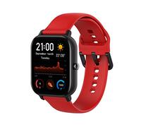 Yikamosi Compatibile con Amazfit GTS 4 Mini Cinturino,20MM Sgancio Rapido Silicone Chiusura in acciaio inossidabile Cinturino di Ricambio per Amazfit GTS 4 Mini/BIP 3 Pro/GTS 3,Grande-Rosso