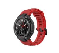 Yikamosi Compatibile con Amazfit T-Rex Cinturino/T-Rex Pro Cinturino,sgancio rapido Silicone Chiusura in acciaio inossidabile Cinturino di Ricambio per Amazfit T-Rex A1918/T-Rex Pro,Rosso