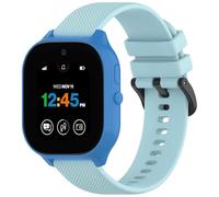 Yikamosi Compatibile con Cosmo JrTrack 5 Cinturino per Donne e Uomini,20MM Sgancio Rapido Silicone Chiusura in acciaio inossidabile Cinturino di Ricambio per JrTrack 5 Children's SmartWatch,Blu Chiaro