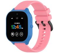 Yikamosi Compatibile con Cosmo JrTrack 5 Cinturino per Donne e Uomini,20MM Sgancio Rapido Silicone Chiusura in acciaio inossidabile Cinturino di Ricambio per JrTrack 5 Children's SmartWatch,Rosa