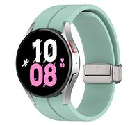 Yikamosi Compatibile con Galaxy Watch 5 Cinturino per Donne e Uomini,Sgancio Rapido Silicone Chiusura in acciaio inossidabile Cinturino di Ricambio per Samsung Galaxy Watch 5,Grande-Verde menta