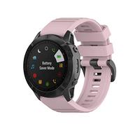 Yikamosi Compatibile con Garmin Fenix 6X Cinturino,26MM Sgancio Rapido Silicone Chiusura in acciaio inossidabile Cinturino di Ricambio per Garmin Fenix 6X/Fenix 5X/Fenix 5X Plus,Rosa Rosa