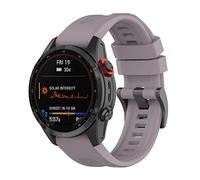 Yikamosi Compatibile con Garmin Fenix 7X Cinturino,26MM Sgancio Rapido Silicone Chiusura in acciaio inossidabile Cinturino di Ricambio per Garmin Fenix 7X/TACTIX 7,Viola