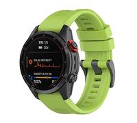 Yikamosi Compatibile con Garmin Fenix 7X Cinturino,26MM Sgancio Rapido Silicone Chiusura in acciaio inossidabile Cinturino di Ricambio per Garmin Fenix 7X/TACTIX 7,Verde