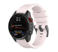 Yikamosi Compatibile con Garmin Fenix 7X Cinturino,26MM Sgancio Rapido Silicone Chiusura in acciaio inossidabile Cinturino di Ricambio per Garmin Fenix 7X/TACTIX 7,Rosa