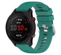 Yikamosi Compatibile con Garmin Forerunner 255 Cinturino,22MM Sgancio Rapido Silicone Chiusura in acciaio inossidabile Cinturino di Ricambio per Garmin Forerunner 255/Venu 2,Verde scuro