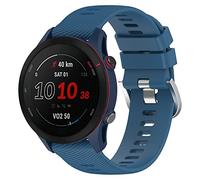 Yikamosi Compatibile con Garmin Forerunner 255 Cinturino,22MM Sgancio Rapido Silicone Chiusura in acciaio inossidabile Cinturino di Ricambio per Garmin Forerunner 255/Venu 2,Blu scuro
