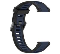 Yikamosi Compatibile con Garmin Forerunner 265 Cinturino per Donne e Uomini,Doppio colore Sgancio Rapido Silicone Chiusura in Metallo Cinturino di Ricambio per Forerunner 265,Nero/Blu Notte