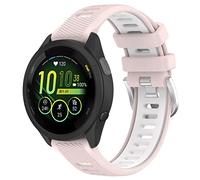 Yikamosi Compatibile con Garmin Forerunner 265S Cinturino per Donne,Doppio colore Sgancio Rapido Silicone Chiusura in acciaio inossidabile Cinturino di Ricambio per Forerunner 265S,Rosa/Bianco