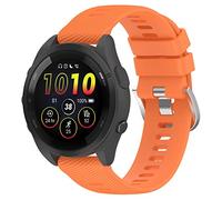Yikamosi Compatibile con Garmin Forerunner 265S Cinturino per Donne e Uomini,Sgancio Rapido Silicone Chiusura in acciaio inossidabile Cinturino di Ricambio per Garmin Forerunner 265S,Arancia