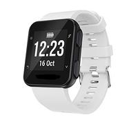 Yikamosi Compatibile con Garmin Forerunner 35 Cinturino,Sgancio Rapido Silicone Chiusura in acciaio inossidabile Cinturino di Ricambio per Garmin Forerunner 35/Forerunner 30 GPS Watch,Bianca