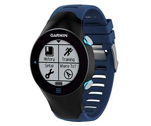 Yikamosi Compatibile con Garmin Forerunner 610 Cinturion,Morbido silicone Watch Cinturion Stainless Steel Clasp traspirante Sostituzione cinghia per Garmin Forerunner 610(Drak blue)
