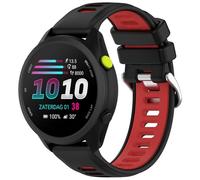 Yikamosi Compatibile con Garmin Forerunner 70 Cinturino per Donne e Uomini,20MM Doppio colore Sgancio Rapido Silicone Cinturino di Ricambio per Forerunner 70/170,Nero/Rosso