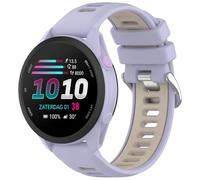 Yikamosi Compatibile con Garmin Forerunner 70 Cinturino per Donne e Uomini,20MM Doppio colore Sgancio Rapido Silicone Cinturino di Ricambio per Forerunner 70/170,Viola/Cachi