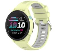 Yikamosi Compatibile con Garmin Forerunner 70 Cinturino per Donne e Uomini,20MM Doppio colore Sgancio Rapido Silicone Cinturino di Ricambio per Forerunner 70/170,Giallo/Grigio