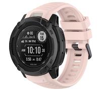 Yikamosi Compatibile con Garmin Instinct 2X Cinturino per Donne e Uomini,Sgancio Rapido Silicone Chiusura in acciaio inossidabile Cinturino di Ricambio per Garmin Instinct 2X,Rosa