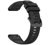 Yikamosi Compatibile con Garmin Quatix 8 Cinturino per Donne e Uomini,22MM Doppio colore Quick Fit Silicone Chiusura in acciaio inossidabile Cinturino di Ricambio per Quatix 8 47MM,Nero/Grigio