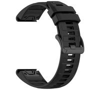 Yikamosi Compatibile con Garmin Quatix 8 Cinturino per Donne e Uomini,22MM Doppio colore Quick Fit Silicone Chiusura in acciaio inossidabile Cinturino di Ricambio per Quatix 8 47MM,Nero
