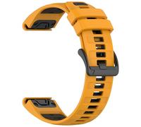 Yikamosi Compatibile con Garmin Quatix 8 Cinturino per Donne e Uomini,22MM Doppio colore Quick Fit Silicone Chiusura in acciaio inossidabile Cinturino di Ricambio per Quatix 8 47MM,Arancione/Nero