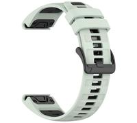 Yikamosi Compatibile con Garmin Quatix 8 Cinturino per Donne e Uomini,22MM Doppio colore Quick Fit Silicone Chiusura in acciaio inossidabile Cinturino di Ricambio per Quatix 8 47MM,Verde Menta/Nero