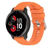 Yikamosi Compatibile con Garmin Venu 2 Plus Cinturino,20MM Sgancio Rapido Silicone Chiusura in acciaio inossidabile Cinturino di Ricambio per Garmin Venu 2 Plus/Forerunner 158,Arancia