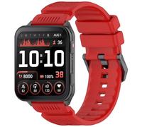 Yikamosi Compatibile con Garmin Venu X1 Cinturino per Donne e Uomini,24MM Sgancio Rapido Silicone Chiusura in acciaio inossidabile Cinturino di Ricambio per Venu X1,Rosso