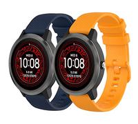 Yikamosi Compatibile con Garmin Vivoactive 4 Cinturion,22MM Sgancio Rapido Silicone Chiusura in acciaio inossidabile Cinturino di Ricambio per Garmin Vivoactive 4/Venu 2,Blu notte+Arancio