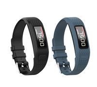 Yikamosi Compatibile con Garmin vivofit 1/vivofit 2 Cinturion,Morbido silicone Watch Cinturion traspirante Sostituzione cinghia per Garmin vivofit 1/vivofit 2(Small,Black+Slate)