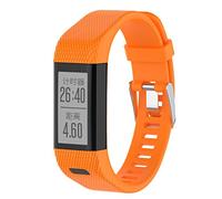 Yikamosi Compatibile con Garmin Vivosmart HR+ Cinturion,Morbido silicone Smart Watch Cinturion traspirante Sostituzione cinghia per Vivosmart HR+(NO Vivosmart HR,Orange)