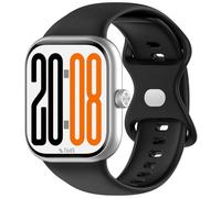 Yikamosi Compatibile con Honor Watch X5 Cinturino per Donne e Uomini,20MM Sgancio Rapido Silicone Chiusura in acciaio inossidabile Cinturino di Ricambio per Watch X5 SmartWatch,Nero