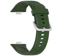 Yikamosi Compatibile con Huawei Watch Fit 3 Cinturino per Donne e Uomini,Sgancio Rapido Silicone Chiusura in acciaio inossidabile Cinturino di Ricambio per Watch Fit 3,Verde Militare