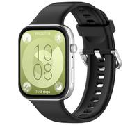 Yikamosi Compatibile con Huawei Watch Fit 4/Fit 4 Pro/Fit 3 Cinturino per Donne e Uomini,Sgancio Rapido Silicone Chiusura in acciaio inossidabile Cinturino di Ricambio per Watch Fit 4,Nero