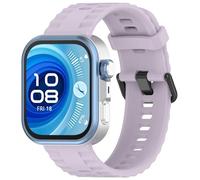 Yikamosi Compatibile con Huawei Watch Fit 4 Pro/Fit 4/Fit 3 Cinturino per Donne e Uomini,Sgancio Rapido Silicone Chiusura in acciaio inossidabile Cinturino di Ricambio per Watch Fit 4 Pro,Viola Chiaro