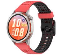 Yikamosi Compatibile con HUAWEI Watch GT Runner 2 Cinturino per Donne e Uomini,22MM Doppio colore Sgancio Rapido Silicone Cinturino di Ricambio per GT Runner 2/GT Runner,Rosso/Nero