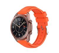 Yikamosi Compatibile con Samsung Galaxy Watch 3 Cinturino,20MM sgancio rapido Silicone Chiusura in acciaio inossidabile Cinturino di Ricambio per Samsung Galaxy Watch 3 41MM,arancia