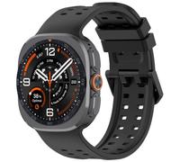 Yikamosi Compatibile con Samsung Galaxy Watch Ultra 2 47MM Cinturino per Donne e Uomini,Silicone Chiusura in acciaio inossidabile Cinturino di Ricambio per Galaxy Watch Ultra 2 47MM,Nero