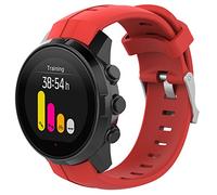 Yikamosi Compatibile con Suunto Ambit 3 Vertical Cinturino,sgancio rapido Silicone Chiusura in acciaio inossidabile Cinturino di Ricambio per Suunto Ambit 3 Vertical/Suunto Spartan Sport,Rosso