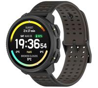 Yikamosi Compatibile con Suunto Nautic S Cinturino per Donne e Uomini,22MM Sgancio Rapido Silicone Chiusura in acciaio inossidabile Cinturino di Ricambio per Nautic S/Vertical 2/Race 2,Nero/Marrone