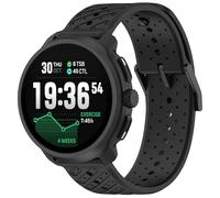 Yikamosi Compatibile con Suunto Race 2 Cinturino per Donne e Uomini,Sgancio Rapido Silicone Chiusura in acciaio inossidabile Cinturino di Ricambio per Race 2/Race/Race S/Vertical/9 Peak Pro,Nero