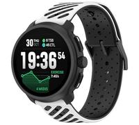 Yikamosi Compatibile con Suunto Race 2 Cinturino per Donne e Uomini,Sgancio Rapido Silicone Chiusura in acciaio inossidabile Cinturino di Ricambio per Race 2/Race/Race S/9 Peak Pro,Bianco/Nero