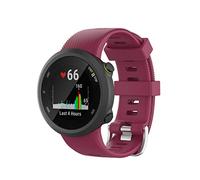Yikamosi Compatible With Garmin Forerunner 45, Soft Silicone Stainless Steel Clasp Replacement Smart Watch Bracelet Strap Bands For Garmin Forerunner 45/Forerunner 45S Running Watch(Wine red)