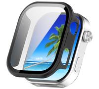 Yikamosi Custodia protettiva in vetro Copertura completa HD Ultra Sottile Leggera PC Cover di Protezione compatibile con Redmi Watch 6,Nero