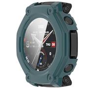 Yikamosi Custodia protettiva in vetro Copertura completa HD Ultra Sottile Leggera PC Cover di Protezione compatibile con Amazfit T-Rex 3 Pro 48MM,Verde
