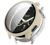 Yikamosi Custodia protettiva in vetro Copertura completa HD Ultra Sottile Leggera PC Cover di Protezione compatibile con Garmin Veun 4 45MM,Cachi