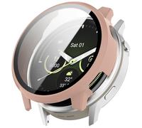 Yikamosi Custodia protettiva in vetro Copertura completa HD Ultra Sottile Leggera PC Cover di Protezione compatibile con Garmin Veun 4 41MM,Rosa