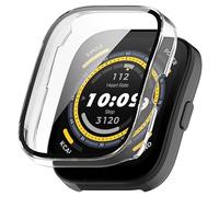 Yikamosi Custodia protettiva in vetro temperato compatibile con Amazfit Bip5,Copertura completa,HD,Ultra Sottile Leggera PC Cover di Protezione per Amazfit Bip5(A2215),Chiaro