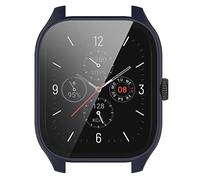 Yikamosi Custodia protettiva in vetro temperato compatibile con Amazfit GTS 4,Copertura completa,HD,Ultra Sottile Leggera PC Cover di Protezione per Amazfit GTS 4,Blu notte